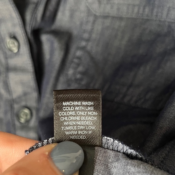 Express Denim Button-Up Shirt | Size S | Adjustable Sleeves | Perfect Condition - Picture 11 of 11